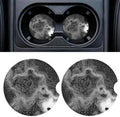 2 Pack Ceramic Car Coasters for Cup Holder, 2.56 in Anti Slip Absorbent Coaster by Rueneaj