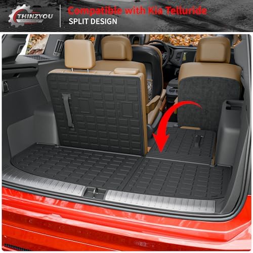Trunk Mat with Backrest Mat for 2020-2025 Kia Telluride - Image 4