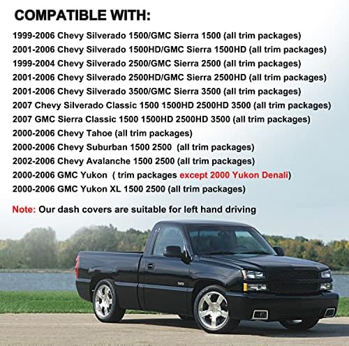 Dash Cover Mat for 2000-06 Chevy Suburban Tahoe Avalanche Y44 - Image 2