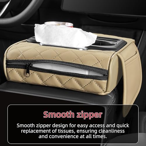 5 in 1 Nappa Leather Console Armrest Cover - Image 5