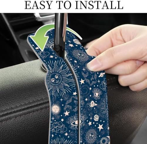 PU Leather Car Seat Hook, Storage Headrest Hanger, Cute Car Backseat Organizer - Image 5