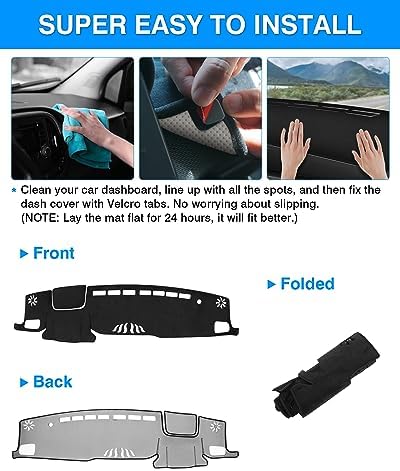 Autorder Dashboard Cover Mat for Toyota Highlander 2020 2021 2022 2023 2024 - Image 5