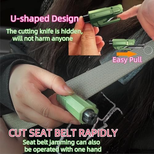 Window Breaker and Seatbelt Cutter Keychain, 2 in 1 Car Safety Hammer Glass - Image 5