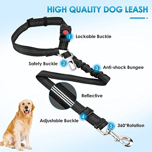 Lukovee Dog Car Seat Belt, 2 Pack, Headrest Restraint - Image 4