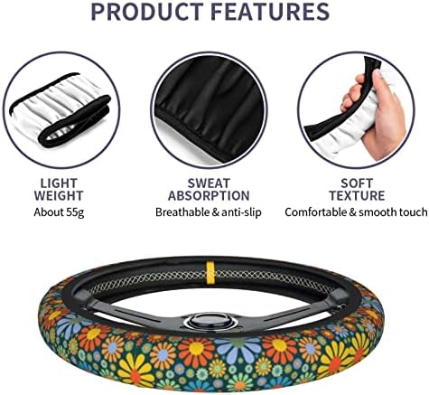 Hippie Daisy Flower Steering Wheel Cover - Image 5