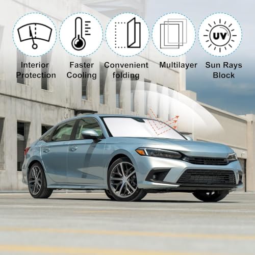 Front Windshield Sun Shade for 2022-2025 2026 Honda Civic - Image 2