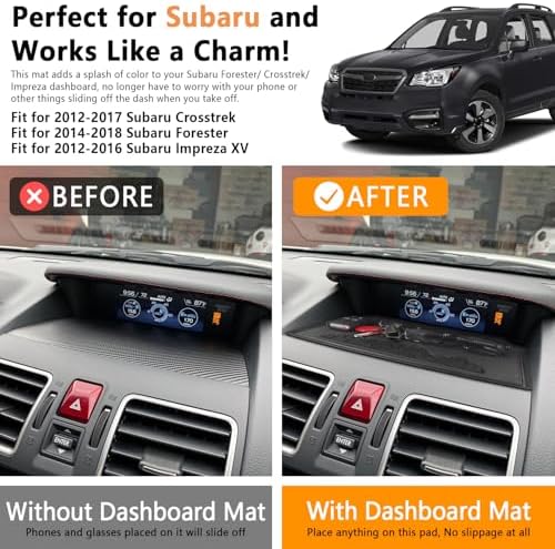 Dash Mat for Subaru Crosstrek Accessories 2012-2017, Forester 2014-2018 - Image 4