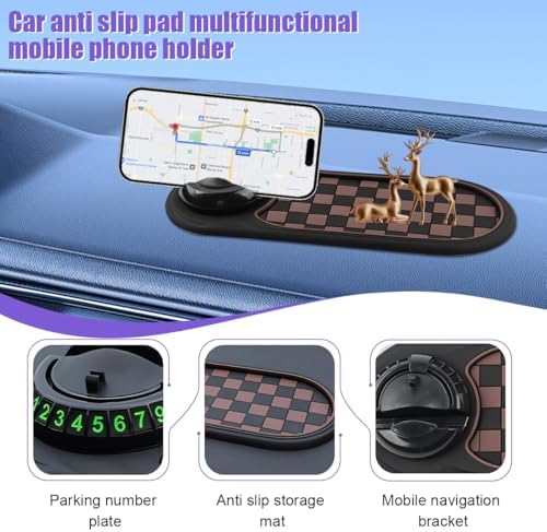 Multifunctional Car Anti-Slip Pad, 3 in 1 Rotatable Non-Slip Vehicle Dashboard - Image 3