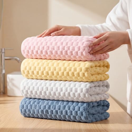 REDKISS 4 Pack Microfiber Bath Towels, Quick Dry, Super Soft - Image 4