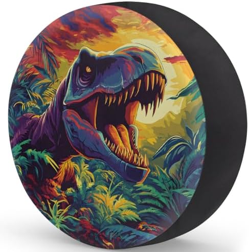 Cartoon Dinosaur Spare Tire Cover Dust-Proof Wheel Protector - Image 2