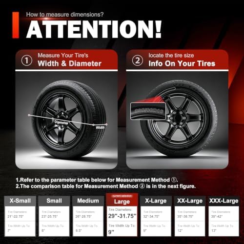 Explore Land Tire Covers 4 Pack Fit Tire Diameters 29-31.75 inch - Image 3