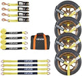 VEVOR Wheel Chock Tie-Down Kit, Tire-Style Trailer Tie Down Strap, Car Tie Down by VEVOR