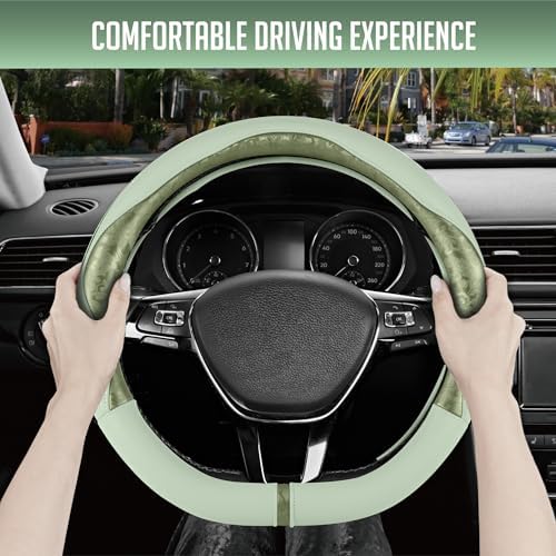 PIC AUTO Steering Wheel Cover, Universal Fit 14.5"–15.5" D-Shape Steering Cover - Image 5