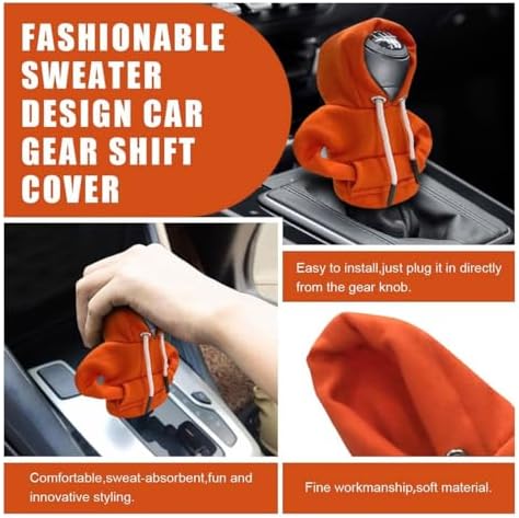 JOYCOURT 2PCS Car Gear Shift Hoodie Auto Shifter Knob Cover - Image 4