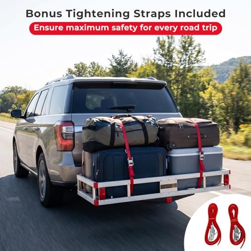 Aluminum Cargo Carrier, Hitch Mount Luggage Basket - Image 3