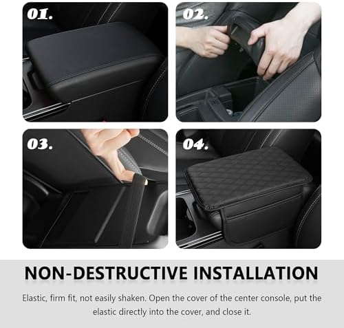 Stacool Upgraded Car Center Console Cover, Microfiber Leather Car Armrest Cover - Image 5