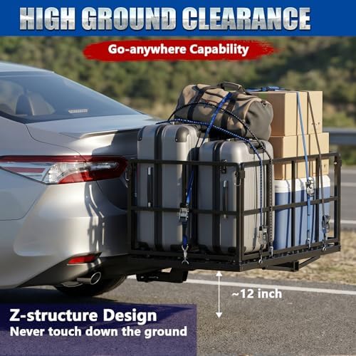 61 x 25 x 16 Inch Foldable Hitch Cargo Carrier - Image 7