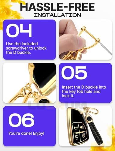 Lucrum Compatible with Chevy, Buick Key Fob Cover & Keychain - Image 7