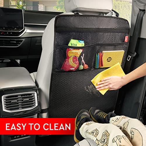 Helteko Back Seat Protector for Car, 2 Pack Premium Kick Mats for Kids - Image 5