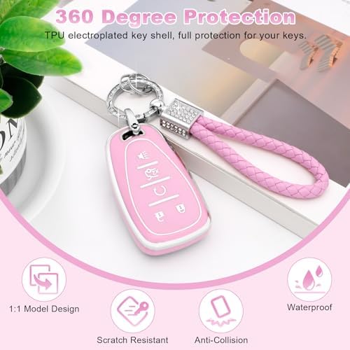 PIFOOG Key Fob Cover fit for Chev 5 Button Soft TPU Car Keys Case Shell - Image 3