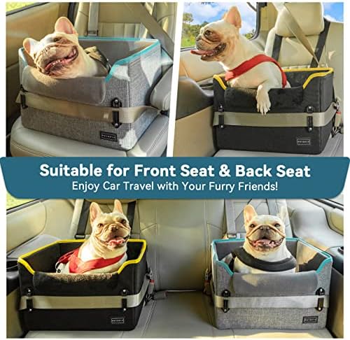PETSFIT Small Dog Car Seat – Patented Safety Buckles – Safety Tether – Foldable - Image 2