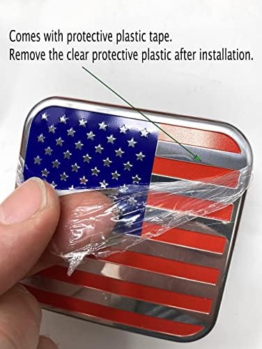 MULL USA Flag Metal Hitch Cover Plug Fits 2" Receiver - Image 6