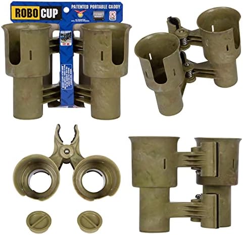 ROBOCUP, Patented Boat Cup Holder, Clamp on Portable Storage Caddy Securely by RoboCup