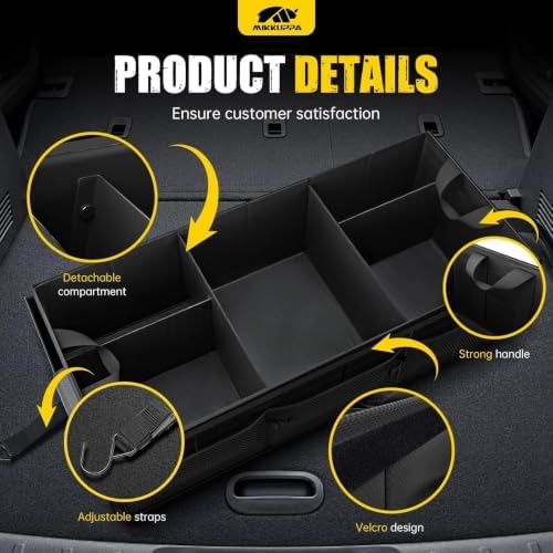 MIKKUPPA Trunk Organizer with Lid - 95L Collapsible Car Organizer - Image 4