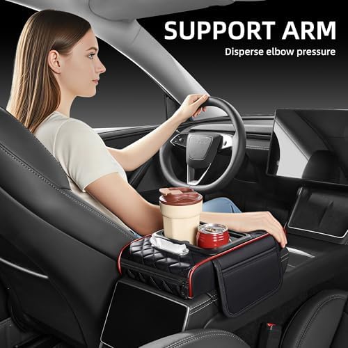 5 in 1 Nappa Leather Console Armrest Cover - Image 4