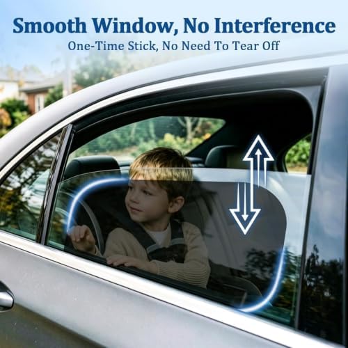 Car Window Shades for Baby, Static Cling Design for Smooth Lift Side Windows - Image 3