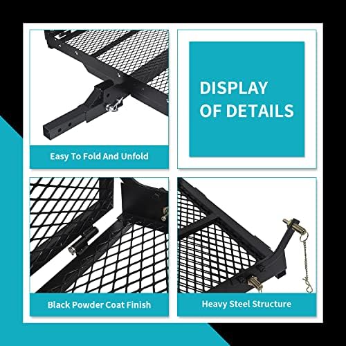 New Mobility Carrier Ramp Hitch Mounted 46.2 x 26.8 x 38.7 500 lbs for - Image 3