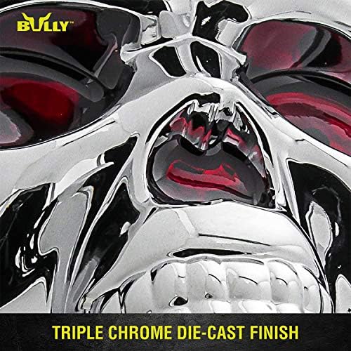 Bully CR-018 Chrome ABS Plastic Universal Fit Truck Skull LED Brake Light Hitch - Image 6