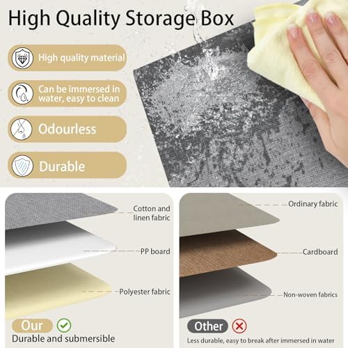 Yawinhe Collapsible Storage Bins, 13.0x9.0x7.9in - Image 4