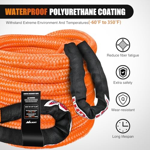 Nilight 1-1/8in x 30ft Kinetic Recovery Rope - Image 4