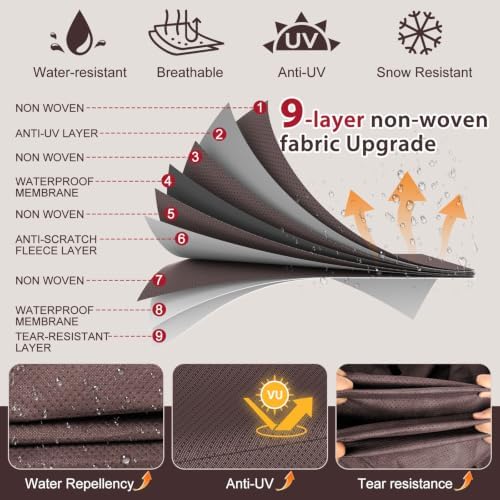 RV Cover 18-20 ft Travel Trailer 9 Layers Camper Cover - Image 2