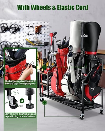 FHXZH Golf Bags Storage Garage Organizer - Image 4