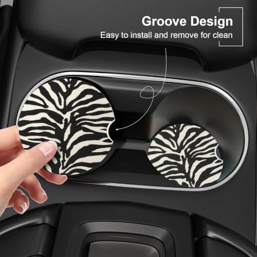 Ceramic Car Coasters – Absorbent Car Cup Holder Coaster Set - Image 5