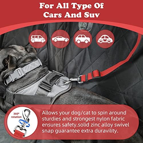 BWOGUE 2 Pack Dog Seat Belt for Car, Headrest Restraint Safety Strap - Image 5