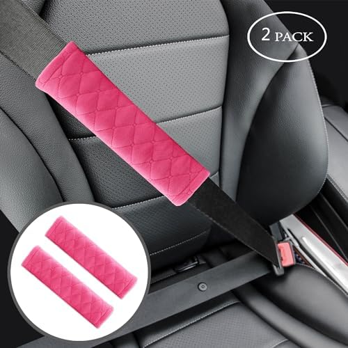 Amooca 2 Pack Seat Belt Covers Soft Shoulder Pad - Image 2