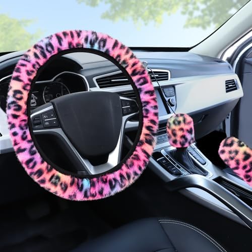 Accmor Fuzzy Car Steering Wheel Cover, Universal Fit Fluffy Auto Wheel Cover & by Accmor