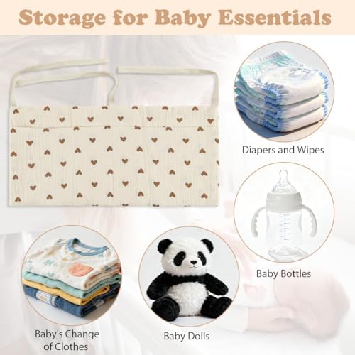 Flintronic Baby Crib Organiser, Baby Bed Storage Hanging Bag, Crib Organizer - Image 4