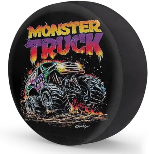 Cool Black Truck Spare Tire Cover Dust-Proof Wheel Protector - Image 2