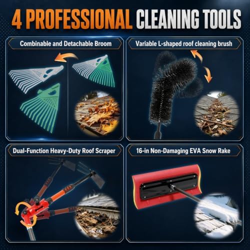 20FT Telescoping Roof Rake Set, Roof Rake - Image 6