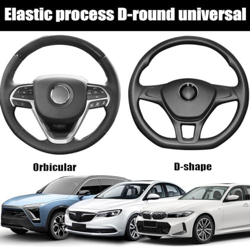 BESULEN 15 Inch Steering Wheel Cover Soft Leather Protector Black/Coffee - Image 3