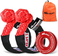 Nilight 2PCS Synthetic Soft Shackle 1/2" x 24" & Recovery Ring Kit by Nilight