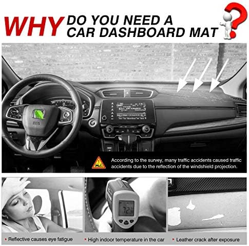 Cartist Suede Dash Mat Cover for Honda CR-V CRV 2017-2022 Dash Cover Nonslip - Image 2