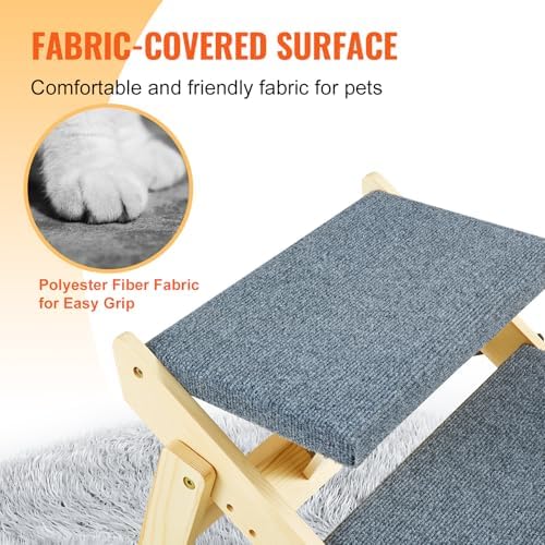 SKYSHALO Wooden Pet Steps and Ramp Combo, 2-in-1 Design, Foldable Access - Image 5