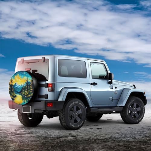 Forest Mountains Blue Lake Spare Tire Cover - Image 4