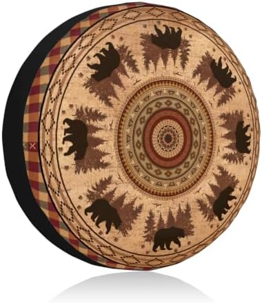 Bear and Forest Spare Tire Cover by Unknown