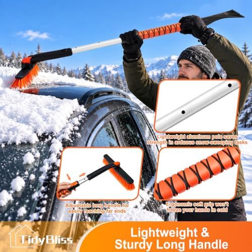 TidyBliss 36” Snow Brush with Ice Scraper - Image 5